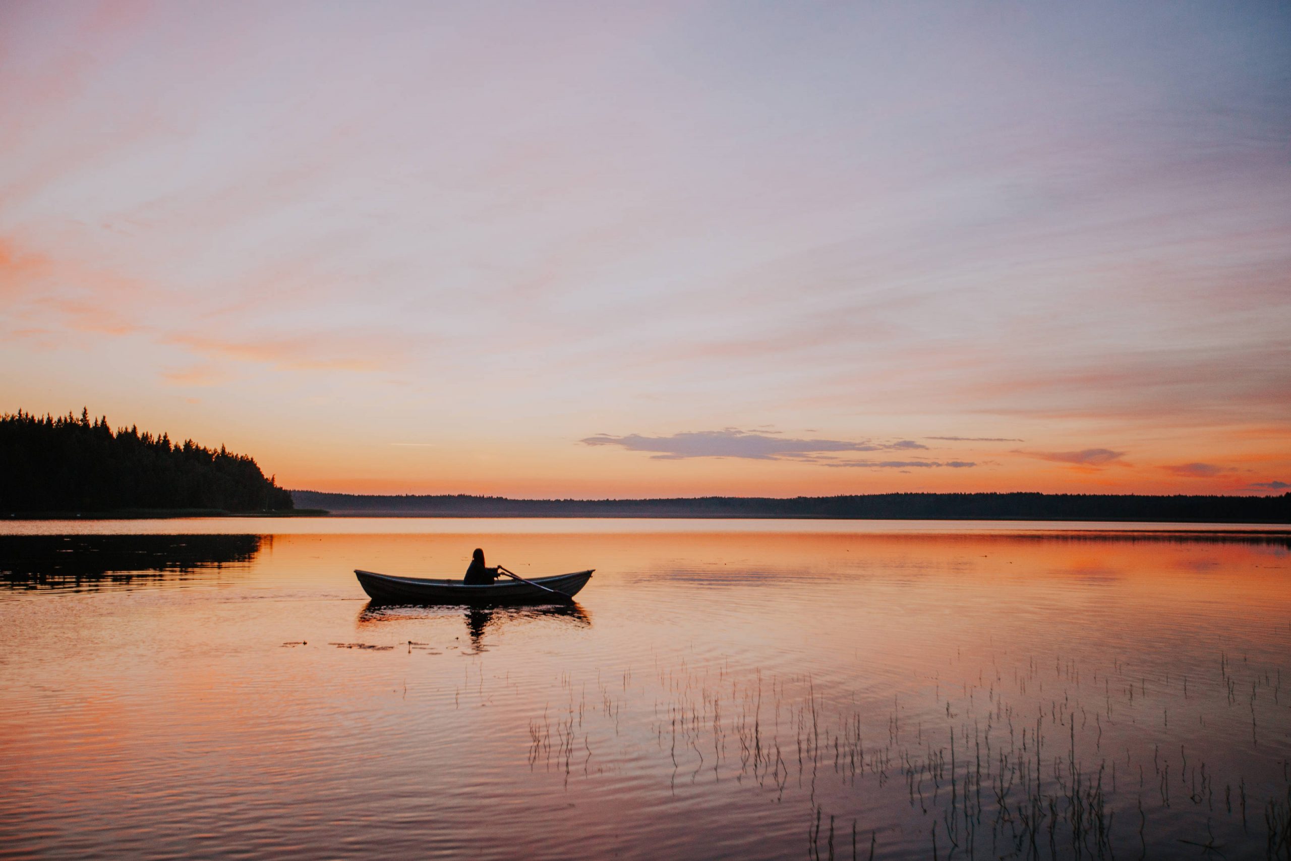 sunset on a lake